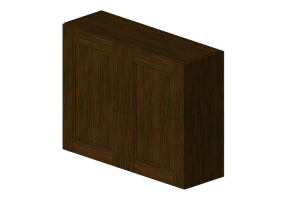 3D Furniture - Wooden cabinet with two door panels - Panda - W3930