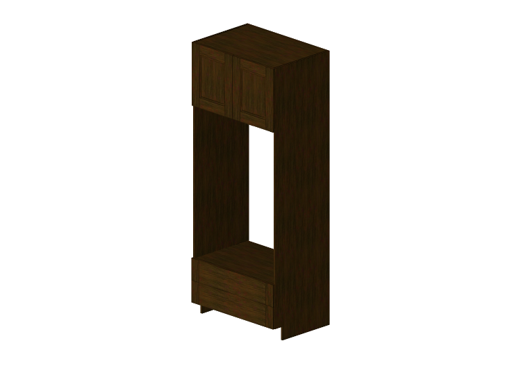 Meubles 3D - Meuble en bois avec deux vantaux et deux... Meubles 3D - Meuble en bois avec deux vantaux et deux...