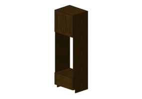 Mobili 3D - Mobile in legno con due ante e due cassetti - Panda - DOC3096B