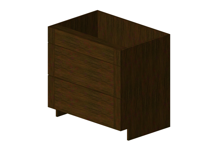 3D Möbel - Holzschrank mit drei Schubladen - Panda - DB36-3... 3D Möbel - Holzschrank mit drei Schubladen - Panda - DB36-3...