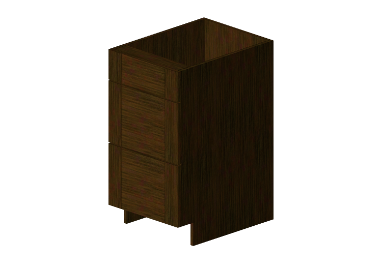 3D Möbel - Holzschrank mit drei Schubladen - Panda - DB18-3... 3D Möbel - Holzschrank mit drei Schubladen - Panda - DB18-3...