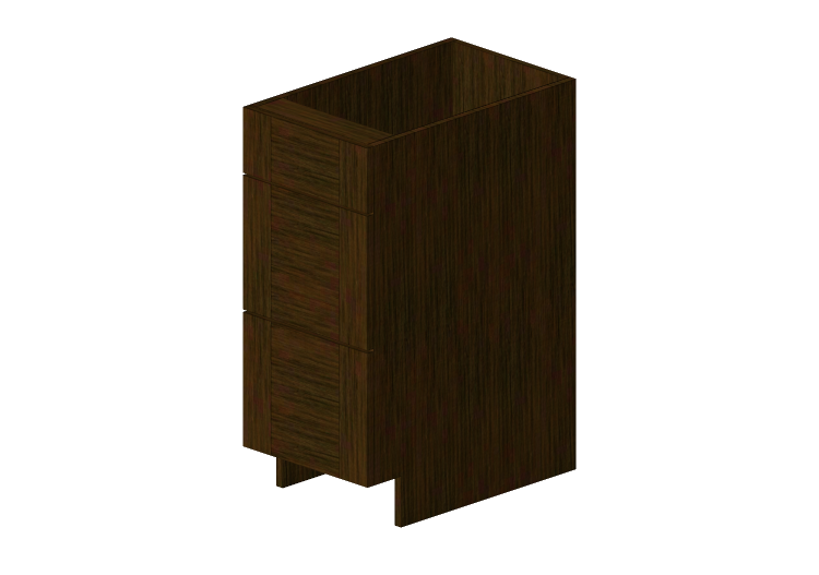 3D Furniture - Wooden cabinet with three drawers - Panda -... 3D Furniture - Wooden cabinet with three drawers - Panda -...