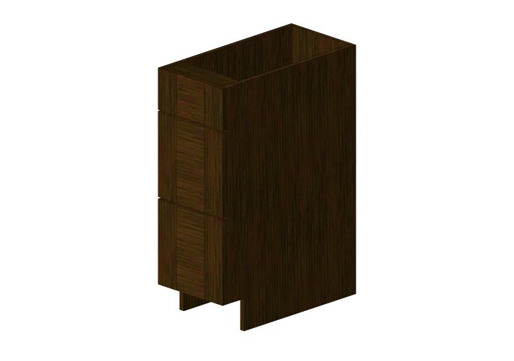 3D Furniture - Wooden cabinet with three drawers - Panda -... 3D Furniture - Wooden cabinet with three drawers - Panda -...