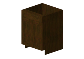 Meubles 3D - Meuble en bois avec deux vantaux - Panda - B24