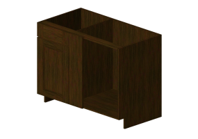 3D Furniture - Wooden cabinet with one door panel - Panda - BBC45