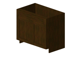 Muebles 3D - Mueble de madera con dos puertas - Panda - B39