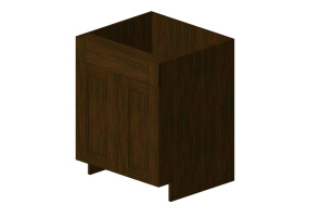 3D M&ouml;bel - Holzschrank mit zwei T&uuml;ren - Panda - B27