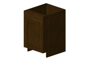 3D Furniture - Wooden cabinet with one door panel - Panda - B21