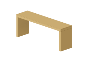 Tables 3D - Bureau en bois laqu&eacute; - Prima Linea - Fly