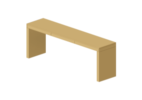 Tables 3D - Bureau en bois laqu&eacute; - Prima Linea - Fly