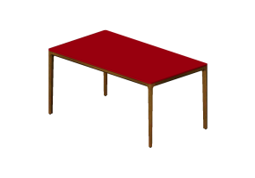 Tables 3D - Table en bois laqu&eacute; - Prima Linea - Isis