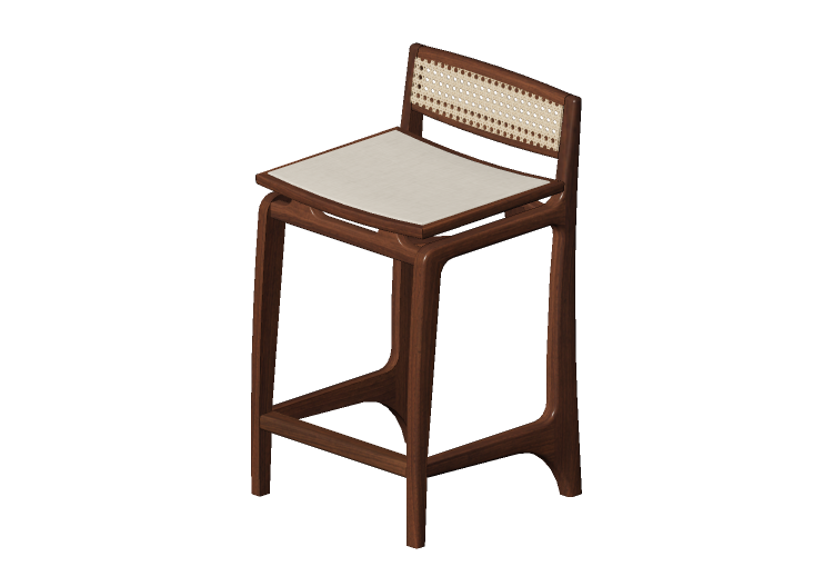Cadeira 3D - Banqueta de madeira - Prima Linea - Wood -... Cadeira 3D - Banqueta de madeira - Prima Linea - Wood -...