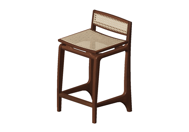 Cadeira 3D - Banqueta de madeira - Prima Linea - Wood -... Cadeira 3D - Banqueta de madeira - Prima Linea - Wood -...