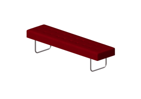 3D Chairs - Leather bench - First Line - Loft