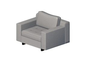 3D Sessel und Sofas - Sessel aus Stoff - Prima Linea - Aqua