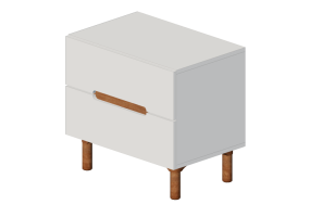 Letti 3D - Comodino in legno laccato - Prima Linea - Alamo