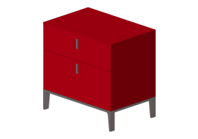 Beds and Side Cabinets 3D - Lacquered wood bedside cabinet - Prima Linea - Munique