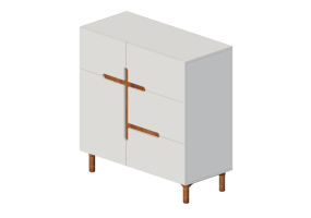 Armoires 3D - Commode en bois laqué - Prima Linea - Alamo