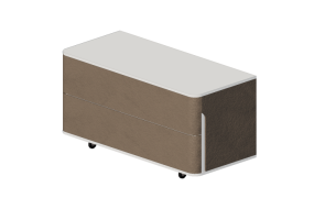 Wardrobes and Cabinets 3D - Leather drawerset - Prima Linea - Coral