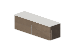 Wardrobes and Cabinets 3D - Leather drawerset - Prima Linea - Coral