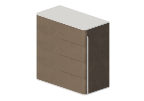 Armadi 3D - Com&ograve; in pelle - Prima Linea - Coral