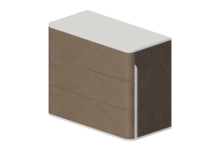 Armadi 3D - Mini comò in pelle - Prima Linea - Coral -... Armadi 3D - Mini comò in pelle - Prima Linea - Coral -...