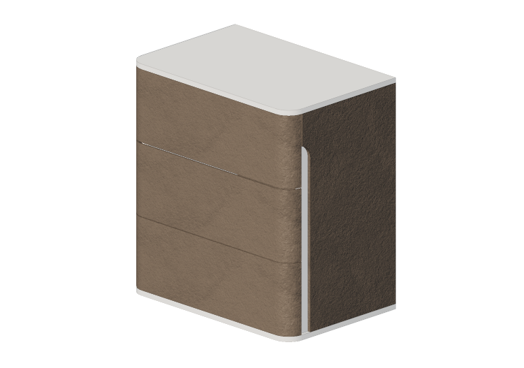 Armadi 3D - Mini comò in pelle - Prima Linea - Coral -... Armadi 3D - Mini comò in pelle - Prima Linea - Coral -...