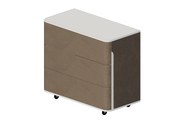 Armoires 3D - Mini commode en cuir - Prima Linea - Coral -... Armoires 3D - Mini commode en cuir - Prima Linea - Coral -...