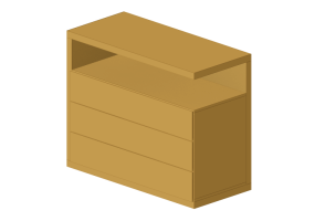 Armoires 3D - Commode en bois laqu&eacute; - Prima Linea - Jordan