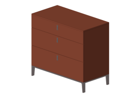 Wardrobes and Cabinets 3D - Chest of drawers in lacquered wood - Prima Linea - Munique