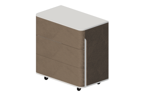Armoires 3D - Mini commode en cuir - Prima Linea - Coral