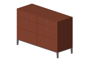 Armoires 3D - Commode en bois laqu&eacute; - Prima Linea - Munique
