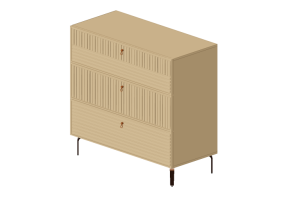 Armoires 3D - Commode en bois laqu&eacute; - Prima Linea - Lupino