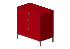 Armarios y Cómodas 3D - Cómoda de madera Lacada - Prima Linea - Munique
