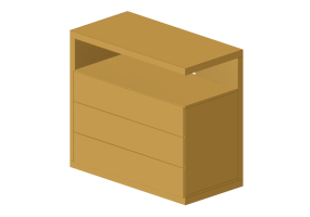 Armoires 3D - Commode en bois laqu&eacute; - Prima Linea - Jordan