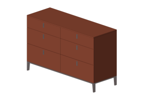 Armarios y Cómodas 3D - Cómoda de madera Lacada - Prima Linea - Munique