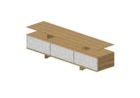 3D M&ouml;bel - Anrichte aus Holz - Prima Linea - Jean