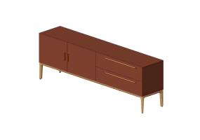 Muebles 3D - Buffet de madera lacada - Prima Linea - Achilis