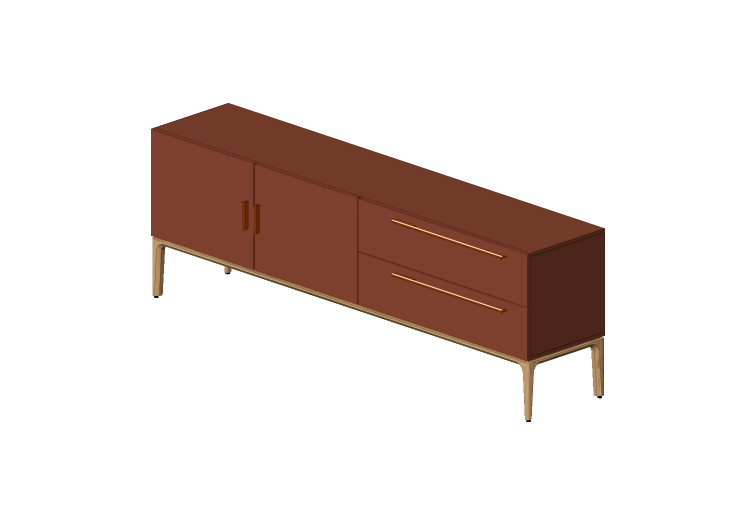 Meubles 3D - Buffet en bois laqué - Prima Linea - Achilis -... Meubles 3D - Buffet en bois laqué - Prima Linea - Achilis -...