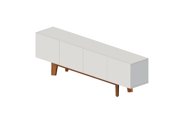 Meubles 3D - Buffet en bois laqué - Prima Linea - Alina -... Meubles 3D - Buffet en bois laqué - Prima Linea - Alina -...