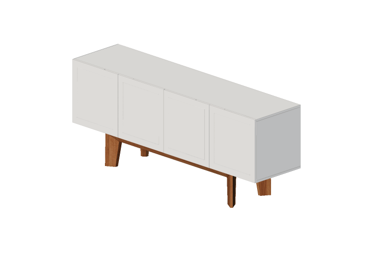 Móveis 3D - Buffet de madeira laqueada - Prima Linea -... Móveis 3D - Buffet de madeira laqueada - Prima Linea -...