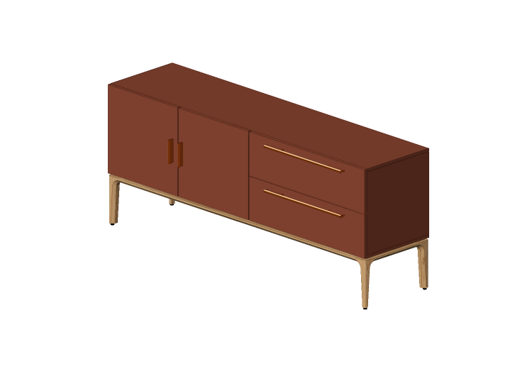 Meubles 3D - Buffet en bois laqué - Prima Linea - Achilis -... Meubles 3D - Buffet en bois laqué - Prima Linea - Achilis -...