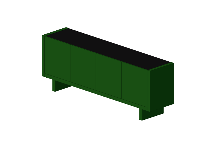 Meubles 3D - Buffet en bois laqué - Prima Linea - Bella -... Meubles 3D - Buffet en bois laqué - Prima Linea - Bella -...