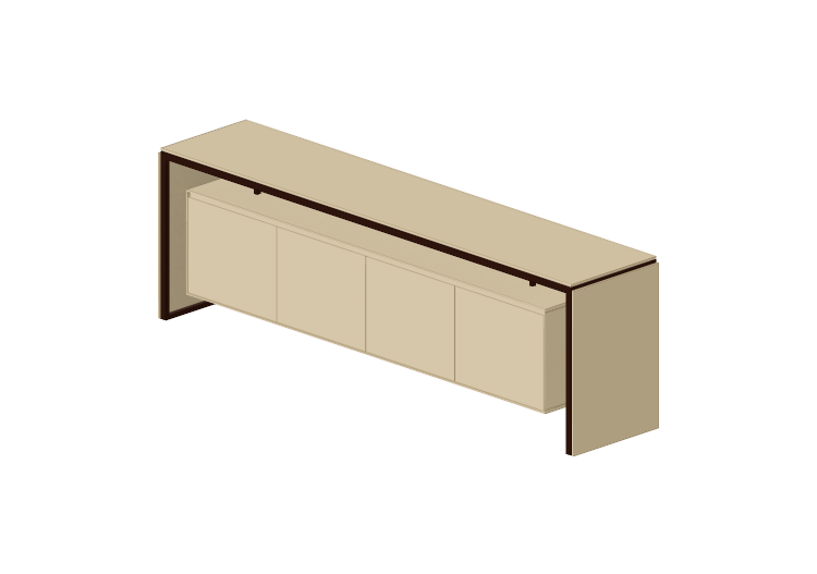 Muebles 3D - Buffet de madera lacada - Prima Linea - Aeron... Muebles 3D - Buffet de madera lacada - Prima Linea - Aeron...