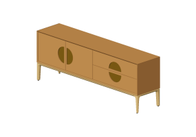 3D M&ouml;bel - Buffet aus lackiertem Holz - Prima Linea - Orion
