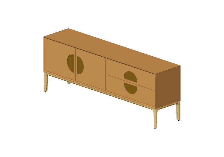Muebles 3D - Buffet de madera lacada - Prima Linea - Orion... Muebles 3D - Buffet de madera lacada - Prima Linea - Orion...