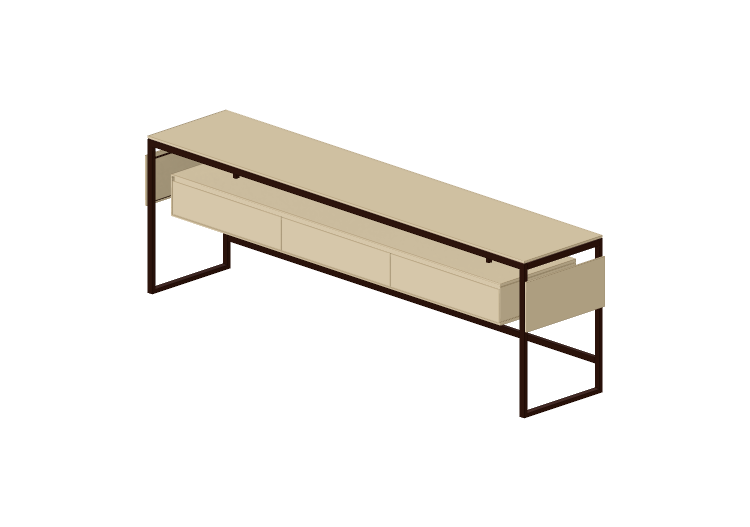Meubles 3D - Buffet en bois laqué - Prima Linea - Aeron -... Meubles 3D - Buffet en bois laqué - Prima Linea - Aeron -...