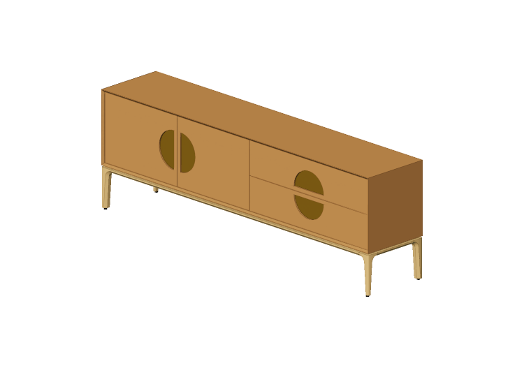 3D Furniture - Lacquered Wood Buffet - Prima Linea - Orion... 3D Furniture - Lacquered Wood Buffet - Prima Linea - Orion...