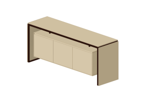 Muebles 3D - Buffet de madera lacada - Prima Linea - Aeron