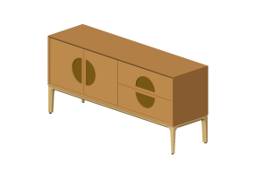 Muebles 3D - Buffet de madera lacada - Prima Linea - Orion